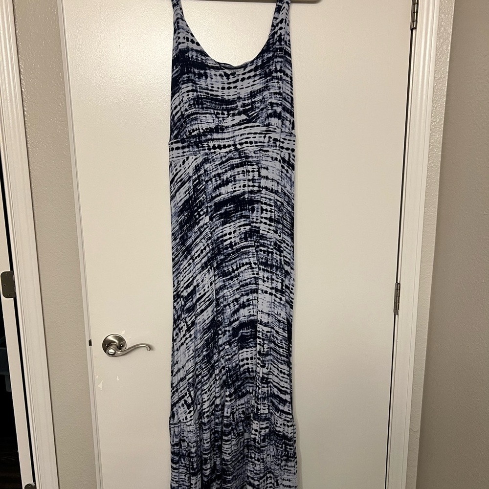 Torrid Navy and White Super Soft Knit Tie-dye dress
